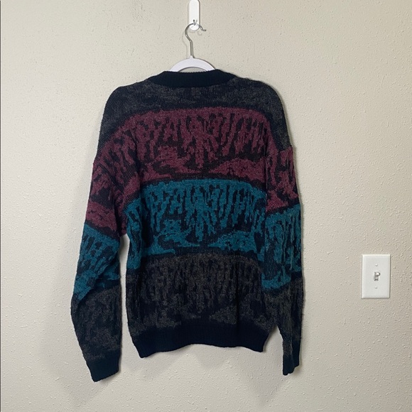 Vintage Nuovo New Forces Button Front Color-Block Cardigan Men's Size Medium - Picture 6 of 11